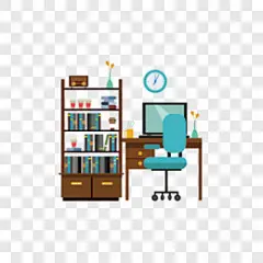 卡通手绘办公家具插画装饰图案PNG图片➤来自 PNG搜索网 pngss.com 免费免扣png素材下载！