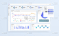 数据信息图应用UI UX。现代智能信息图矢量界面。矢量图