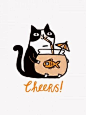 'Cheers!' Limited Edition Print by Gemma Correll at Soma Gallery