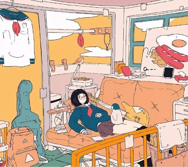 少女的房间
via:日本插画师助けてリチ...