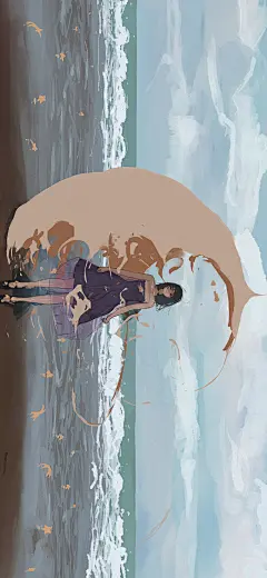 插画壁纸 聊天背景 画师：秋野コゴミ ​​​ 图源：@氢壁纸 - 堆糖