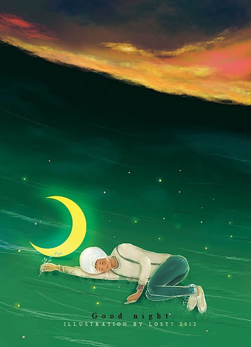 画师lost7 唯美插画作品：孤单星球