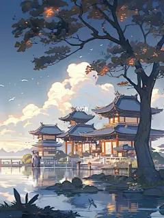 Ai古风绘画|我想在这个世界里度几天假！