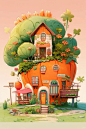 创意小房子胡萝卜屋童话屋