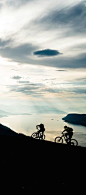 Epic cycle: Janne Tjärnström and Johan Jonsson in Norway.  http://win.gs/1lPse9X Image: Mattias Fredriksson #bike #norway #cycle