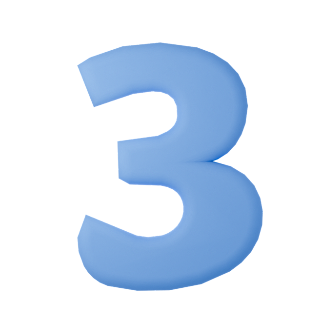 数字 3 字母 PNG 建模 3d blender