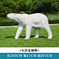 户外玻璃钢北极熊雕塑仿真海洋动物摆件园林景观公园大型模型装饰-淘宝网