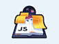 How to Write an Open Source JavaScript Library contribute release library publishing page paper book javascript logo course illustration code