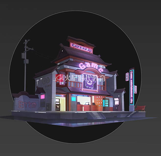 【火星时代教育】游戏场景单体建筑、原画设...