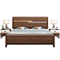 实木床现代简约1.8米白蜡木主卧双人床1.5米中式轻奢高箱储物婚床-淘宝网