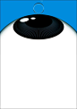This may contain: an image of the back side of a cell phone with blue and white colors on it