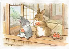 插画｜不费吹灰之力 萌化一切 : 日本插画师 VeryBerry 的笔下诞生了很多兔子形象。不同品种、毛色的兔子，不费吹灰之力就能展现萌化一切的可爱。