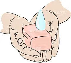 手绘矢量图洗手  - 源文件下载【酷图网】手绘,矢量图,洗手,水滴,香皂,