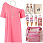 #pink #louisvuitton #dress #streetstyle #Ootd #bag #simpleset #nobackground #monochrome #summer #feminine