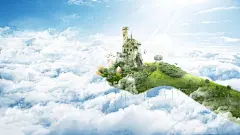 绿色云城堡 - 壁纸（#2774749）/ Wallbase.cc@北坤人素材