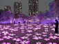 文旅夜游项目丨飞鹅岭山顶公园灯光设计 Healing Garden, Gobo, Projectors, Art Installation, Art Deco Inspired, Outdoor Lighting, Sakura, Lovely, Beautiful