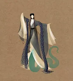中国风皮影古风电视剧中人物插画白蛇传青蛇手绘插画