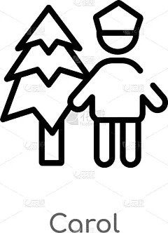 赞美歌歌手,分离着色,轮廓,黑色,计算机图标,简单,线条,可爱的,糖果,小的