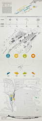 Kostas Ipeirotis - Plymouth University - UK -MArch Year 1 project - Foodbank Network [architectural drawing, plain colours, screen print, presentation board]: 