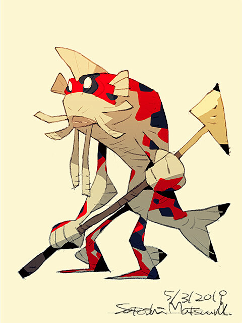 Colored carp Warrior...