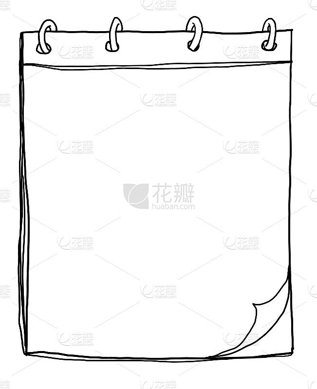 笔记本艺术画可爱的线条艺术插图