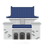国潮建筑插画PNG