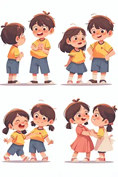 AI数字艺术六一儿童节卡通插画