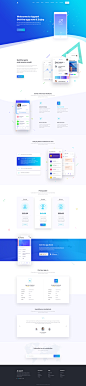 Themeforest app landing theme ui ux design landing page design saas landing full