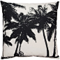Monochrome Palms Cushion