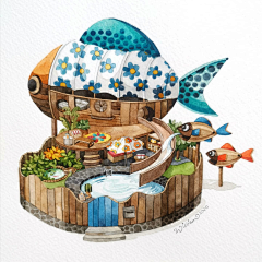 /ty尛噺采集到插画/建筑