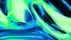 3d渲染曲线动态流体液体壁纸。淡蜡笔冷颜色彩色漩涡梯度网格。明亮的粉红色，表面光滑，充满活力。模糊水