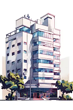 现代医院插画风格