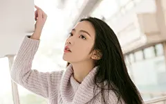 小清新文艺女神冬日唯美桌面壁纸下载