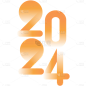 春节龙年新年新春过年除夕2024元旦渐变图形艺术字标题主题元素