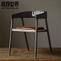 Microcosm American country to do the old retro dining chairs , wrought iron sofa chair stylish casual cafe chair US $179.00