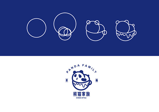 熊猫家族奶茶店logo设计和vi设计那小苏设计美学超话logo设计集67