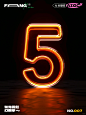 The number "4" is glowing orange neon light, isolated on black background, 3d rendering illustration, simple design, minimalistic, centered in the middle of frame --ar 3:4 --v 6.0