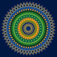 民族风创意圆形异形卡片请柬名片背景花纹图案EPS矢量设计素材-淘宝网