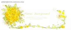 手绘黄色花瓣植物线稿插画设计文件PSD分层素材|PSD素材|白色背景|插画|分层文件|粉色花朵|绿色叶子|植物素材|PS植物素材|室内植物素材|盆栽植物素材|平面植物素材