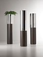 PHIL design Johannes Klein for De Castelli. #Vaso in #acciaio inox lucido e #ferro acidato