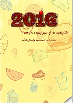 食物海报封面，嘿嘿2016年做的