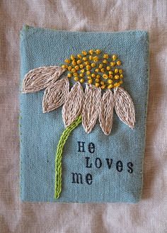 embroidered daisy