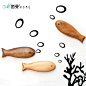 茵曼home 日式手工黑胡桃/樱桃木鱼/枫木头鱼手把件把玩多用摆件-淘宝网