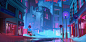 Cancelled project  - Concept art / Background painting & Color Key