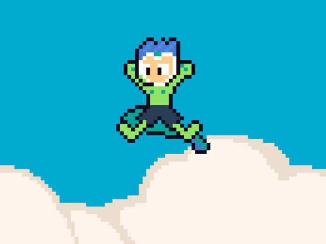 Luca - 16bit fan art luca pixar loop 16bit frame by frame pixel art ...