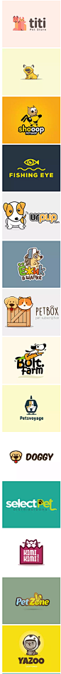 亮瞎眼的宠物店Logo设计 #logo#