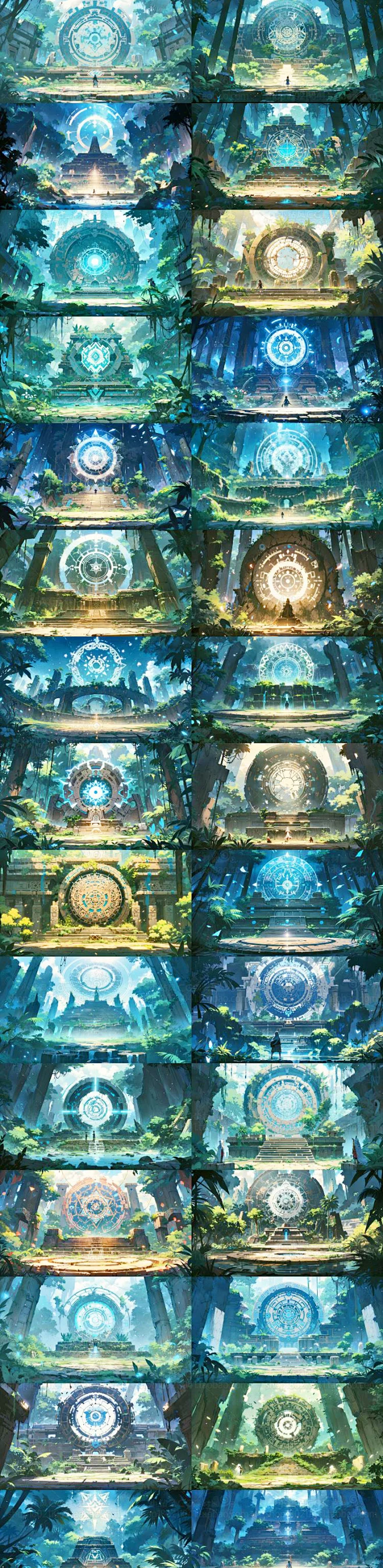 AI玛雅神庙场景素材 圆形传送门设计参考 影视游戏背景插画临摹-淘宝网-花瓣网