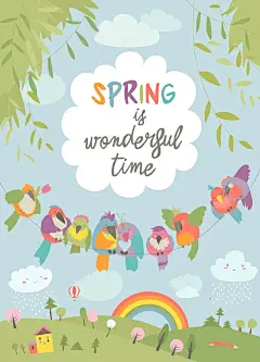 卡通手绘幼儿园插画设计