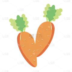 矢量-蔬菜元素-胡萝卜