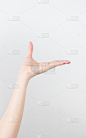 标志,白色背景,手,女人,垂直画幅,太空,拇指,人,拿着,白人